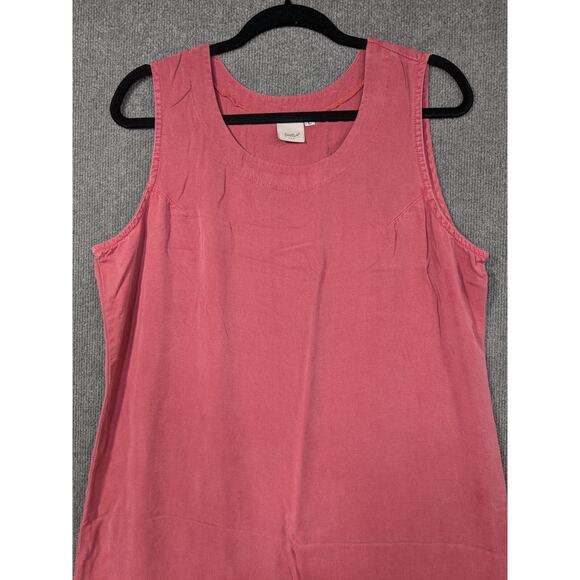 Focus USA Maxi Tank Dress Womens Large Slit Flowy Feminine Soft Dusty Dainty - Picture 2 of 13